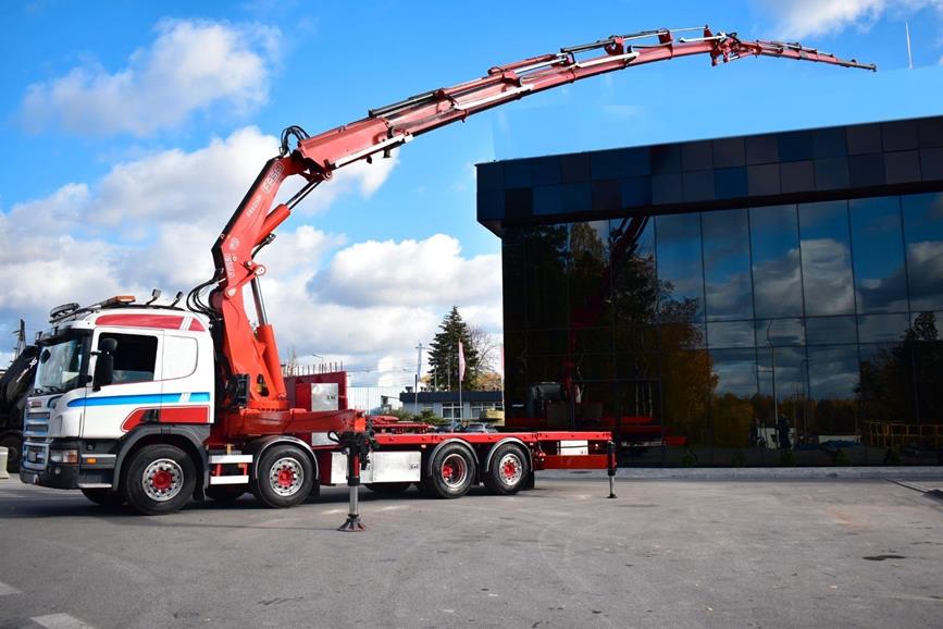 SCANIA P420 8X2*, CASS. FISSO + GRU FASSI 660/6S+JIB/6S – COD. 2396