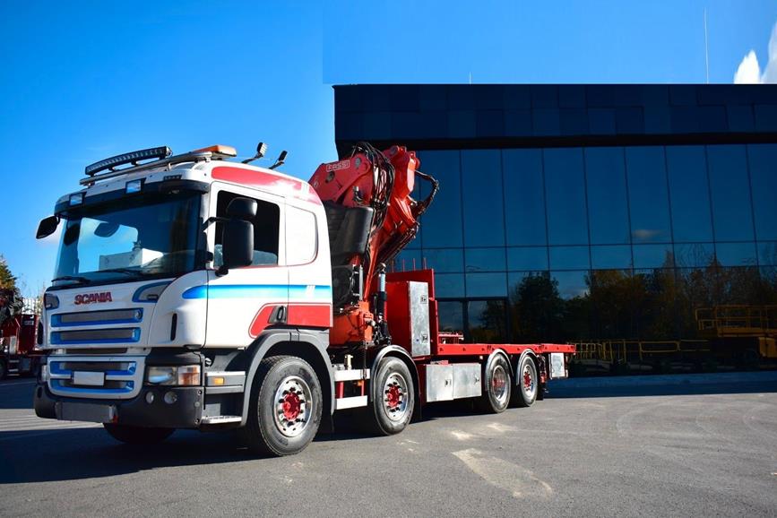 SCANIA P420 8X2*, CASS. FISSO + GRU FASSI 660/6S+JIB/6S – COD. 2396