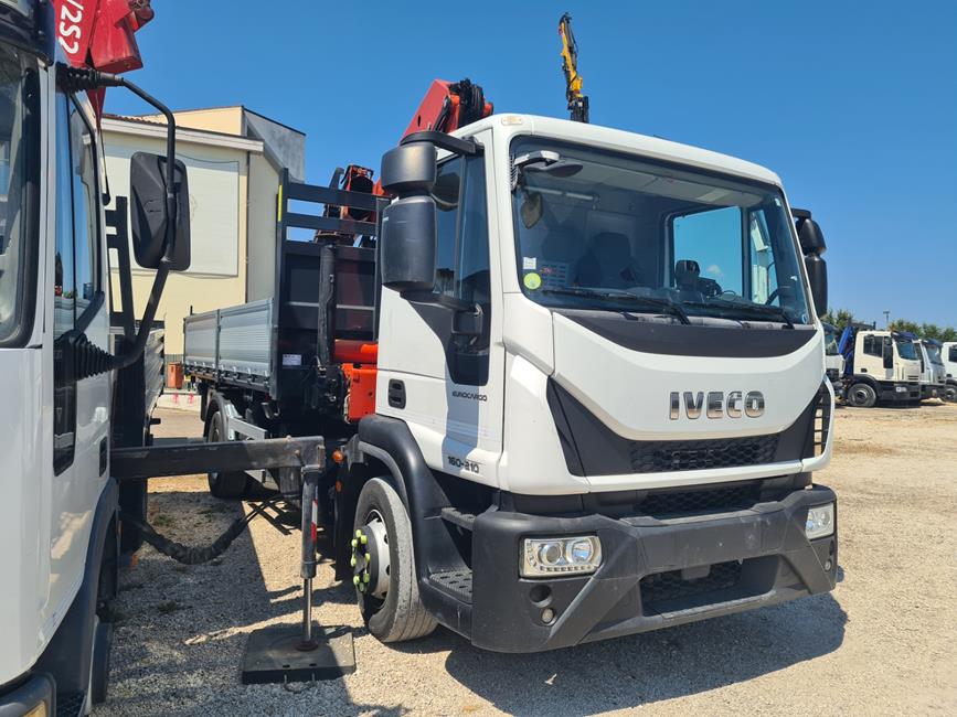 IVECO 160E21 EURO6, CASS. RIB.LE + GRU PALFINGER PK 15002/3S+JIB/2S – COD. 2418