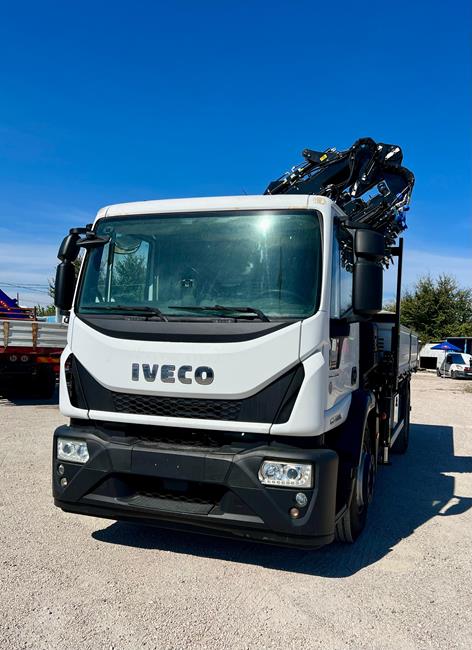 IVECO 190E32 EURO6, CASS. RIBALTABILE NUOVO + GRU NUOVA 192/5S+JIB/2S – COD. 2423