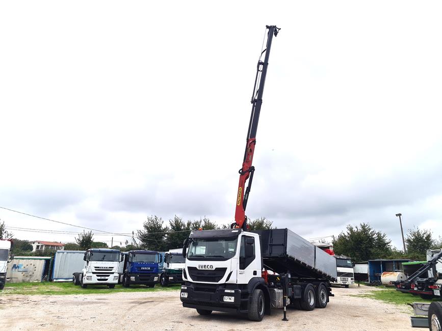 IVECO STRALIS 260S40 CASS. RIB.LE+GRU PALFINGER 16001 – COD. 2312 **VEND. PROV. LT**