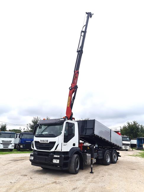 IVECO STRALIS 260S40 CASS. RIB.LE+GRU PALFINGER 16001 – COD. 2312 **VEND. PROV. LT**