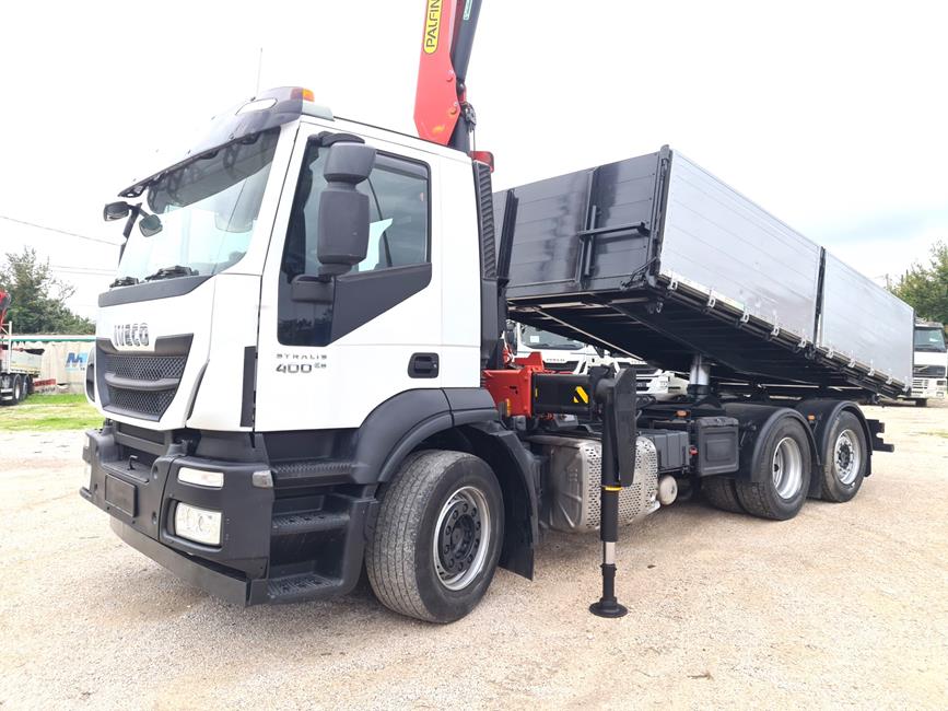 IVECO STRALIS 260S40 CASS. RIB.LE+GRU PALFINGER 16001 – COD. 2312 **VEND. PROV. LT**