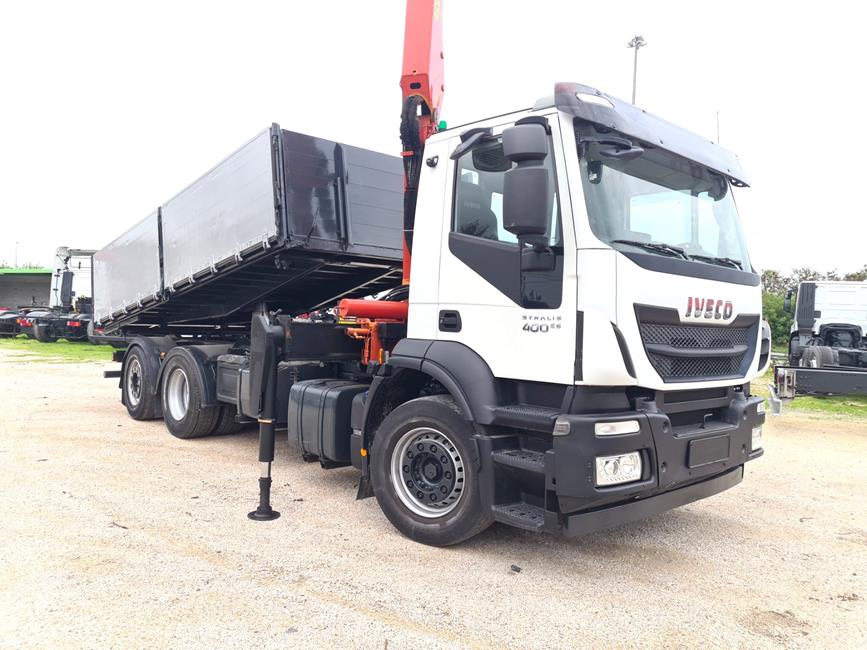 IVECO STRALIS 260S40 CASS. RIB.LE+GRU PALFINGER 16001 – COD. 2312 **VEND. PROV. LT**