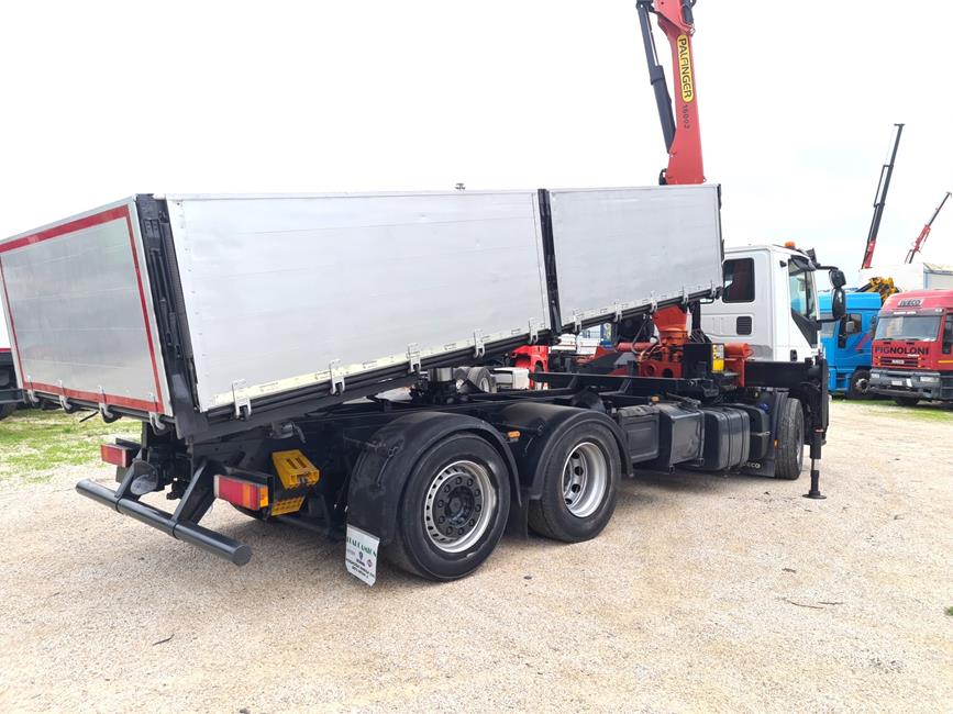 IVECO STRALIS 260S40 CASS. RIB.LE+GRU PALFINGER 16001 – COD. 2312 **VEND. PROV. LT**