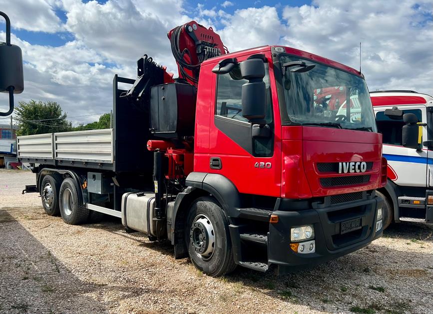 IVECO STRALIS 420, EURO5, CASS. RIB.LE + GRU FERRARI 733/4S+JIB/3S – COD. 2438